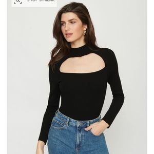 Dynamite cutout long sleeve red